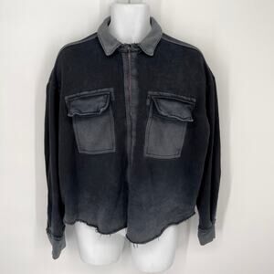 Cotton Citizen Womens NEW Brooklyn Button Down Shirt *FLAW* SZ XS Vintage Black